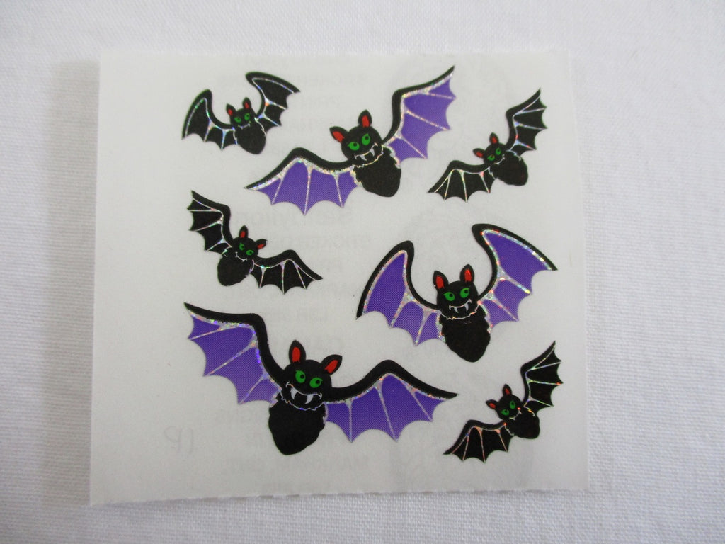 Sandylion Bats Halloween Glitter Sticker Sheet / Module - Vintage & Collectible - Scrapbooking