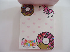 Cute Kawaii Kamio Happy Doughnut Mini Notepad / Memo Pad - Stationery Designer Paper Collection