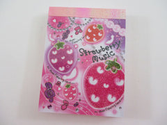 Cute Kawaii Kamio Strawberry Music Mini Notepad / Memo Pad - Stationery Designer Paper Collection