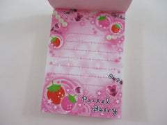 Cute Kawaii Crux Pastel Berry Strawberry Mini Notepad / Memo Pad - Stationery Designer Paper Collection