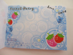 Cute Kawaii Crux Pastel Berry Strawberry Mini Notepad / Memo Pad - Stationery Designer Paper Collection