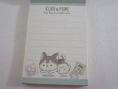 Cute Kawaii Kamio Kuro and Pome Dog Puppies Mini Notepad / Memo Pad - Stationery Design Writing Collection