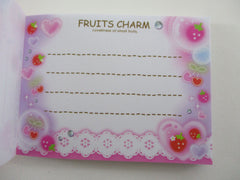 Cute Kawaii Q-Lia Fruits Charm Strawberry Mini Notepad / Memo Pad - Stationery Designer Paper Collection