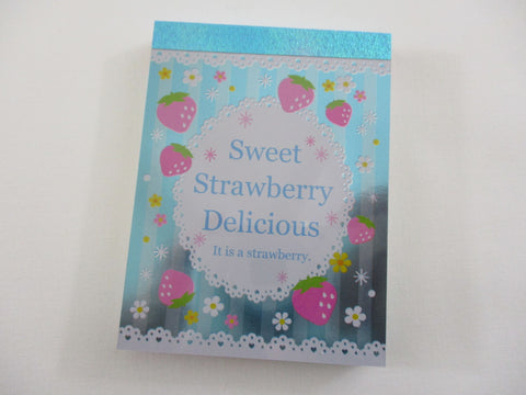 Cute Kawaii Q-Lia Sweet Strawberry Mini Notepad / Memo Pad - Stationery Designer Paper Collection