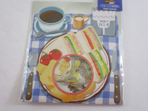 Cute Kawaii Kamio Cafe Sandwich Food Flake Stickers Sack - Collectible - for Journal Planner Agenda Craft Scrapbook DIY Art