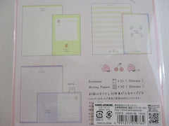 Cute Kawaii Kamio Little Cherry Little Fruits Kawaii Carrot Ice Cream Milk Food Theme Letter Set Pack - Stationery Writing Paper Penpal