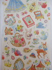 Cute Kawaii Mind Wave Fairy Tale Princess Theme Sticker Sheet - White Apple Forest - for Journal Planner Craft