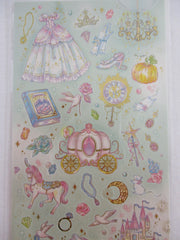 Cute Kawaii Mind Wave Fairy Tale Princess Theme Sticker Sheet - Green Cinderella Castle - for Journal Planner Craft