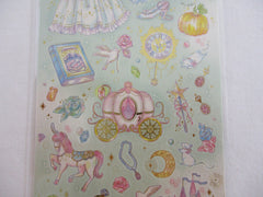 Cute Kawaii Mind Wave Fairy Tale Princess Theme Sticker Sheet - Green Cinderella Castle - for Journal Planner Craft