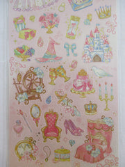 Cute Kawaii Mind Wave Fairy Tale Princess Theme Sticker Sheet - Pink Sleeping Beauty - for Journal Planner Craft