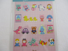 Cute Kawaii Mind Wave Peppy Full Series - Bear Dino Duck Toy Rabbit Bunny Dog Puppies Robot Sticker Sheet - for Journal Planner Craft