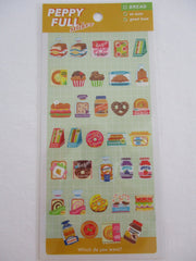 Cute Kawaii Mind Wave Peppy Full Series - Bread Bagel Bakery Pretzel Jam Strawberry Donut Peanut Butter Sticker Sheet - for Journal Planner Craft