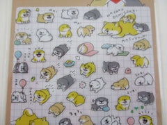 Cute Kawaii Mind Wave Dog Puppies Playful Blanket Roll Sticker Sheet - for Journal Planner Craft