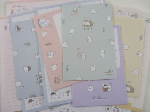 Cute Kawaii Crux Ghost Bear Rabbit Letter Sets Stationery - writing paper envelope