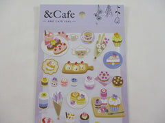 Cute Kawaii MW & Cafe Seal Series - H - Very Berry Cafe Pancake Cake Fruit Yogurt Ice Cream Shop Sticker Sheet - for Journal Planner Craft