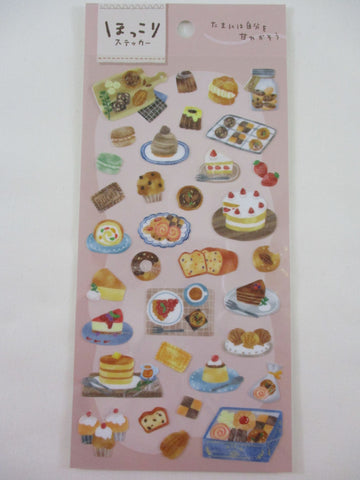Cute Kawaii MW Gentle Warm Seal Series - C - Pastries Sweets Cake Cheesecake Tea Sticker Sheet - for Journal Planner Craft