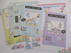 Cute Kawaii Crux Pick! Pig! Dino! Dog! Arcade Claw Prize Game Letter Sets Stationery - writing paper envelope