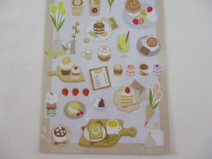 Cute Kawaii MW & Cafe Seal Series - C - Cafe Sandwich Pasta Sandwich Tea Ice Cream Dessert Shop Sticker Sheet - for Journal Planner Craft