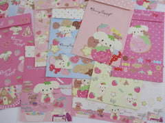 Cute Kawaii San-X Strawberry Puppy Dog Letter Writing Paper + Envelope Theme Stationery Set