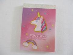 Cute Kawaii Mind Wave Unicorn Melty Midnight Mini Notepad / Memo Pad - Stationery Design Writing Collection