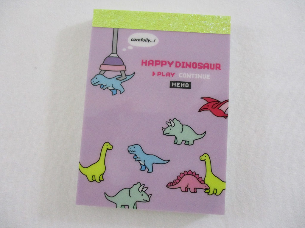 Cute Kawaii Mind Wave Dino Dinosaur Arcade #game #fun Mini Notepad / Memo Pad - Stationery Design Writing Collection