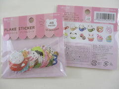 Cute Kawaii Loujene Flake Stickers Sack - Cat Bear Panda Animal Sweets and Drink - for Journal Agenda Planner Scrapbooking Craft
