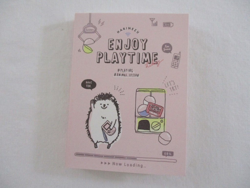 Cute Kawaii Q-Lia Playtime Hedgehog #fun Mini Notepad / Memo Pad - Stationery Design Writing Paper Collection