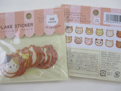 Cute Kawaii Loujene Flake Stickers Sack - Cat Bear Animal Bread Bakery - for Journal Agenda Planner Scrapbooking Craft