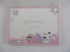 Cute Kawaii Q-Lia Penguin Dino Unicorn Kigurumi Mini Notepad / Memo Pad - Stationery Design Writing Paper Collection