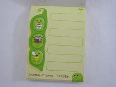 Cute Kawaii Mind Wave Edamame Soy Beans Snap Peas Mini Notepad / Memo Pad - Stationery Design Writing Collection