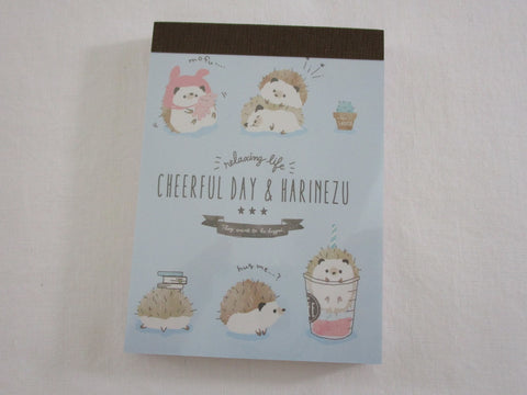Cute Kawaii Q-Lia Hedgehog Cheerful Day Harinezu Mini Notepad / Memo Pad - Stationery Design Writing Collection