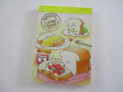 Cute Kawaii Crux Bread Egg Cheese Breakfast Mini Notepad / Memo Pad - Stationery Design Writing Collection
