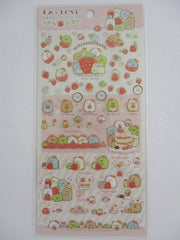 Cute Kawaii San-X Sumikko Gurashi Strawberry Sticker Sheet 2020- A - for Planner Journal Scrapbook Craft