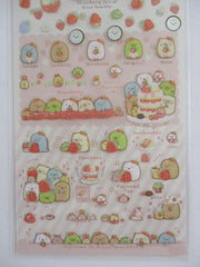 Cute Kawaii San-X Sumikko Gurashi Strawberry Sticker Sheet 2020- A - for Planner Journal Scrapbook Craft