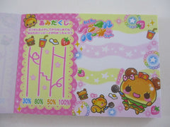 Cute Kawaii Kamio Hamburger Friends Mini Notepad / Memo Pad - Stationery Designer Paper Collection