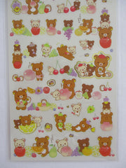 Cute Kawaii San-X Rilakkuma Bear Fruits Sticker Sheet 2020 - B - for Planner Journal Scrapbook Craft