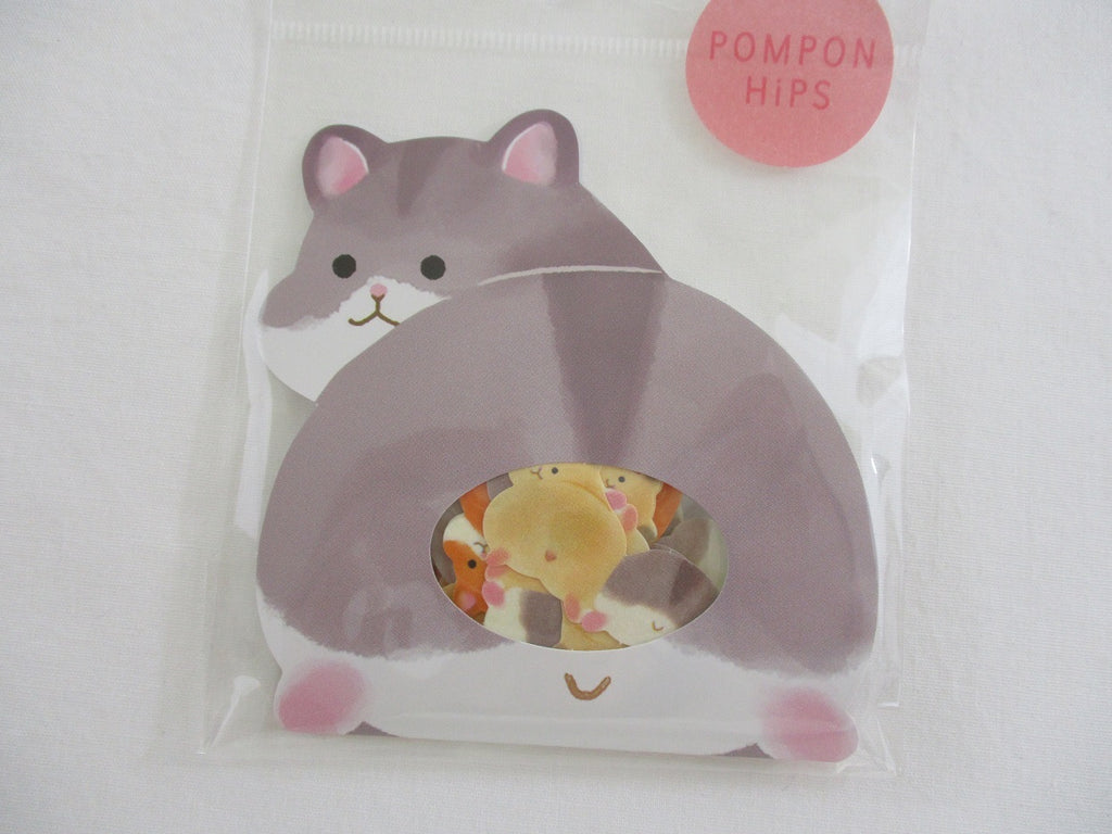 Cute Kawaii Mind Wave Hamster Flake Stickers Sack - for Journal Agenda Planner Scrapbooking Craft