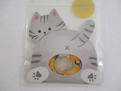 Cute Kawaii Mind Wave Cat Flake Stickers Sack - for Journal Agenda Planner Scrapbooking Craft