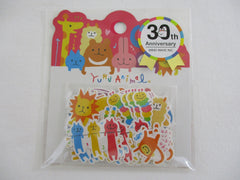 Cute Kawaii Mind Wave 30th Anniversary - Favorite Animals Characters Flake Stickers Sack - for Journal Agenda Planner Scrapbooking Craft