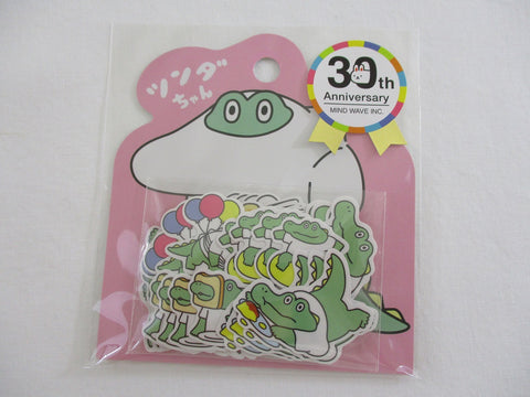 Cute Kawaii Mind Wave 30th Anniversary - Crocodile Crocs Flake Stickers Sack - for Journal Agenda Planner Scrapbooking Craft