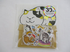 Cute Kawaii Mind Wave 30th Anniversary - Cat Flake Stickers Sack - for Journal Agenda Planner Scrapbooking Craft