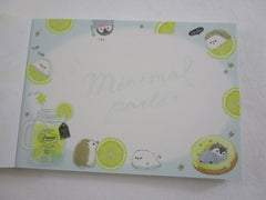 Cute Kawaii Q-Lia Hedgehog Lemonade Parlor Penguin Donut Mini Notepad / Memo Pad - Stationery Design Writing Collection