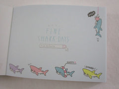 Cute Kawaii Q-Lia Fine Shark Days Mini Notepad / Memo Pad - Stationery Design Writing Paper Collection