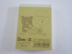 Cute Kawaii San-X Rilakkuma Bear Strawberry Mini Notepad / Memo Pad - A - Stationery Writing Message