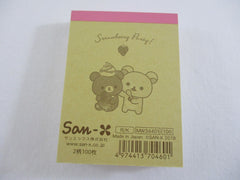 Cute Kawaii San-X Rilakkuma Bear Strawberry Mini Notepad / Memo Pad - D - Stationery Writing Message