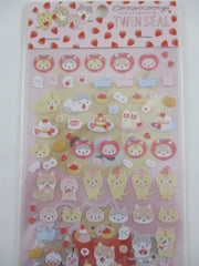 Cute Kawaii San-X CorocorocoroNya Cat Strawberry Sticker Sheet Set 2021 - B - for Planner Journal Scrapbook Craft