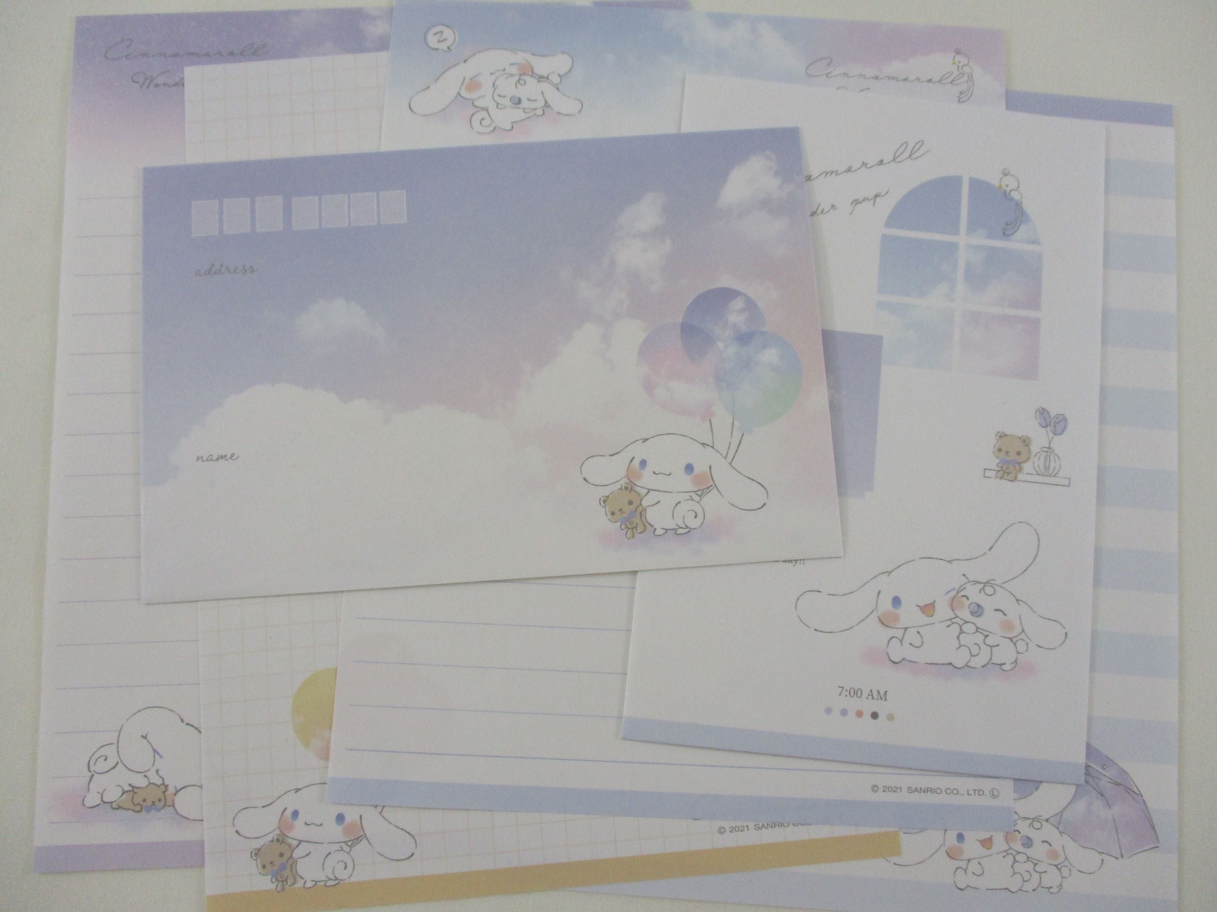 Japan Sanrio Stationery Letter Set - Cinnamoroll / Night Sky
