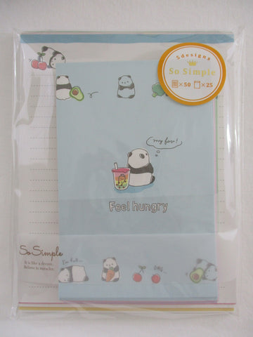 Cute Kawaii Crux Panda Letter Set Pack - Stationery Writing Paper Penpal