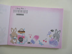Cute Kawaii Q-Lia Cafe Parlor Bunnies Rabbit Mini Notepad / Memo Pad - Stationery Design Writing Paper Collection