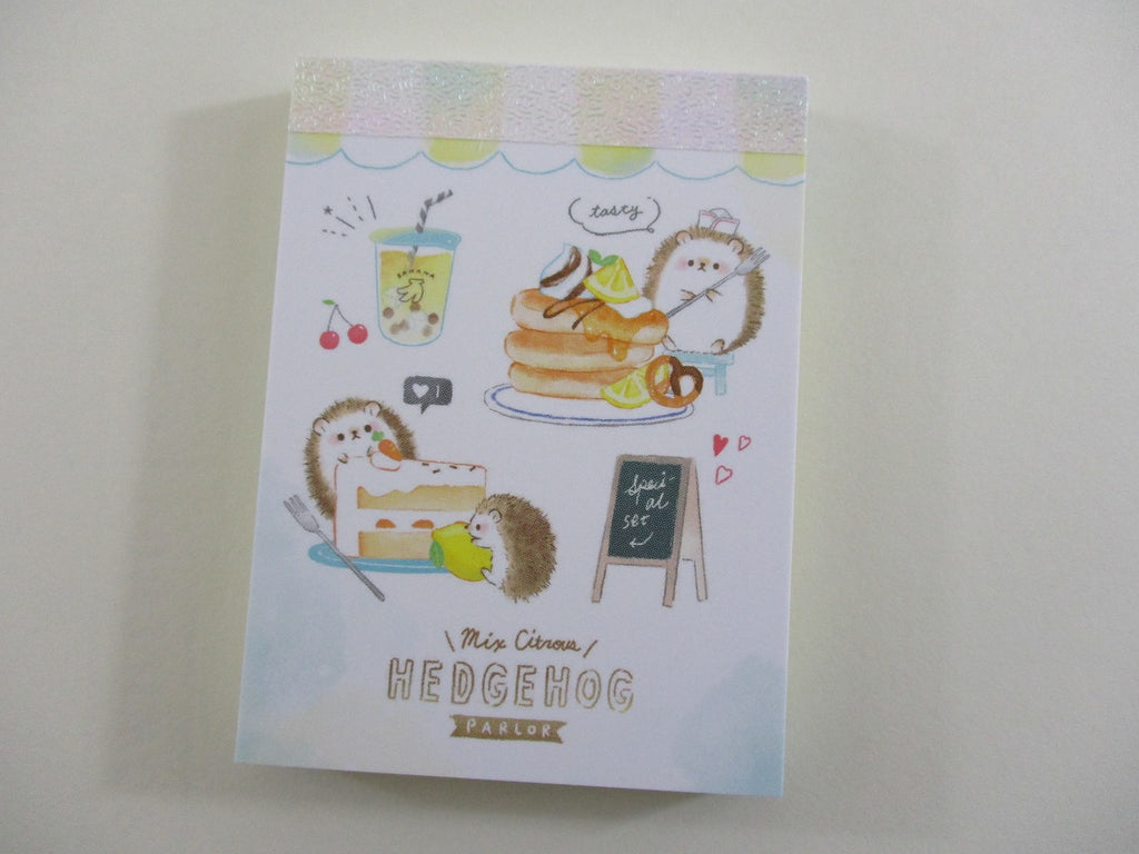 Cute Kawaii Q-Lia Cafe Parlor Hedgehog Mini Notepad / Memo Pad - Stationery Design Writing Paper Collection
